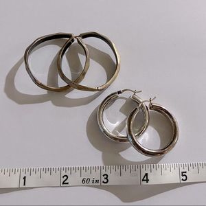 Sterling silver hoop earrings